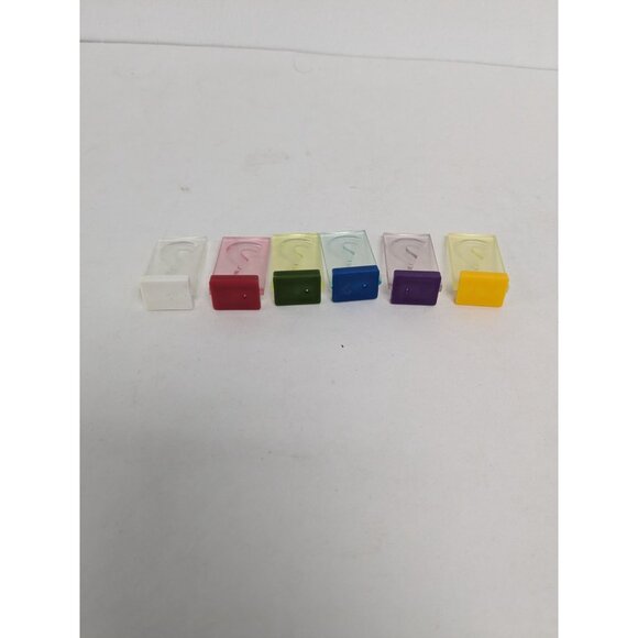 2008 Clue Board Game Replacement Pawns Movers Tokens Pieces Set of 6 - Picture 4 of 4